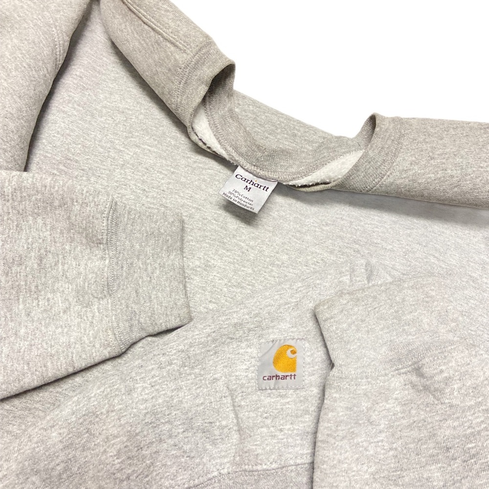 Vintage Inner Cotton Fleece Crewneck Essential Carhartt Grey Sweatshirt